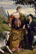 MORETTO da Brescia Saint Justina with the Unicorn Spain oil painting artist